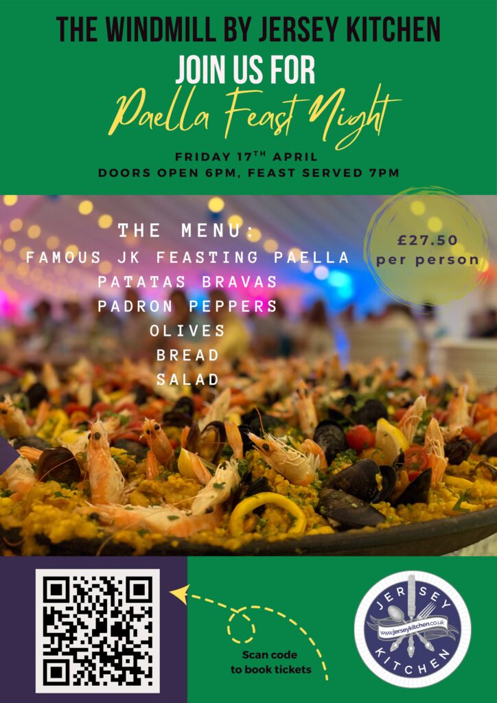 Paella Feast Night poster - Jersey Kitchen